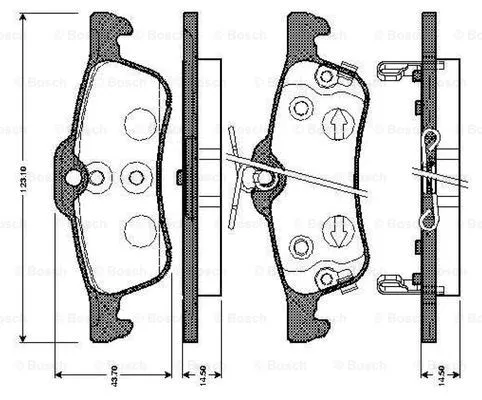 Brake Pad Set, disc brake (0 986 TB3 073)