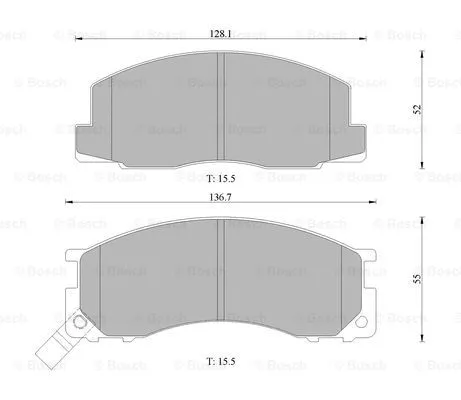 Brake Pad Set, disc brake (0 986 505 685)
