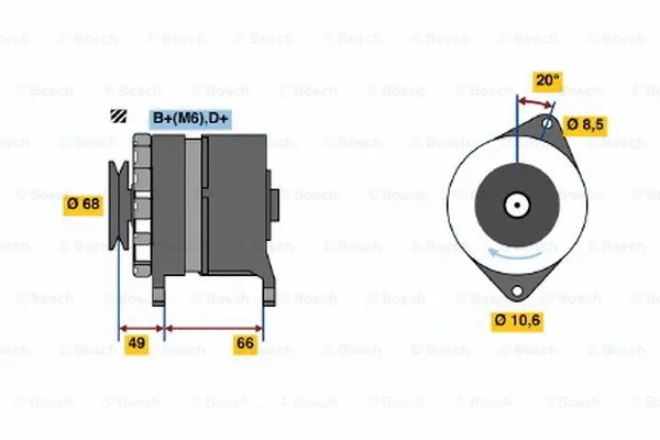 Alternator (0 986 036 841)