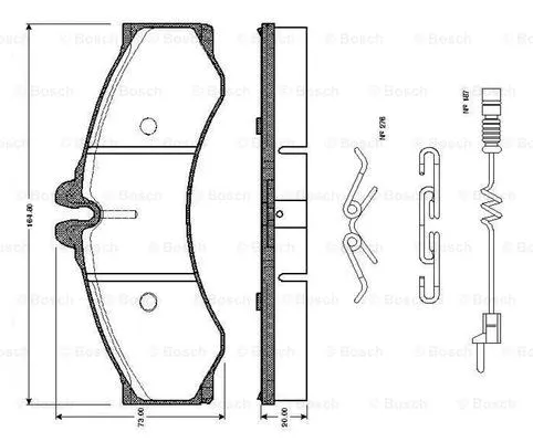 Brake Pad Set, disc brake (0 986 TB2 037)