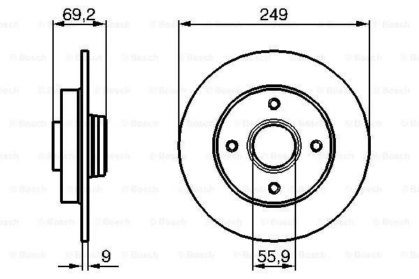 Brake Disc (0 986 479 255)