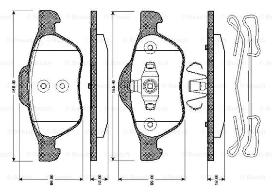 Brake Pad Set, disc brake (0 986 TB3 067)