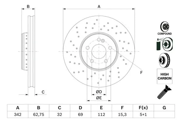 Brake Disc (0 986 479 G40)