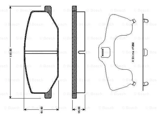 Brake Pad Set, disc brake (0 986 TB2 100)
