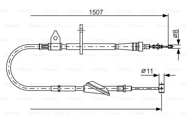 Cable Pull, parking brake (1 987 477 995)