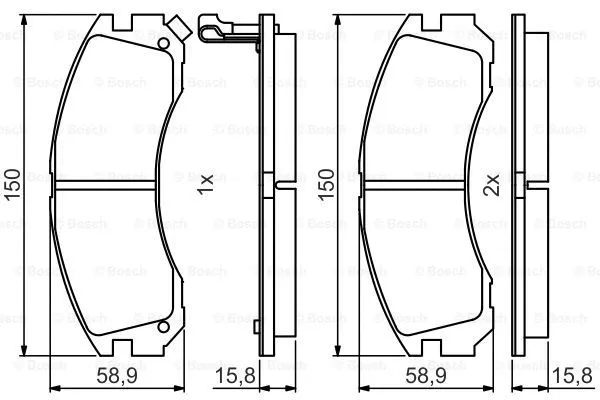 Brake Pad Set, disc brake (0 986 495 491)