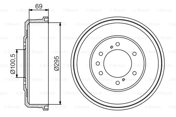 Brake Drum (0 986 477 165)