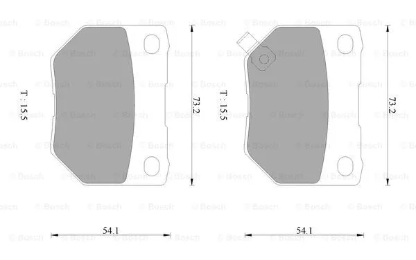 Brake Pad Set, disc brake (0 986 AB2 498)