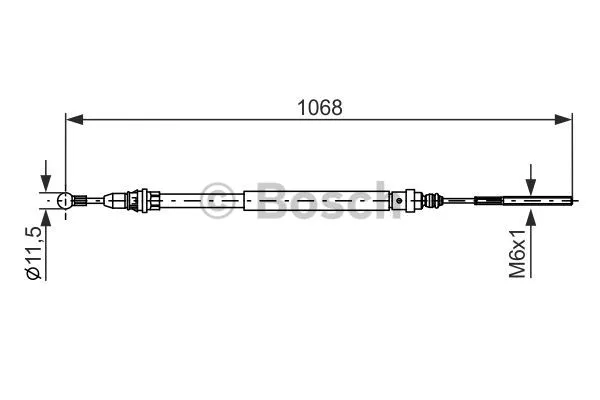 Cable Pull, parking brake (1 987 477 713)