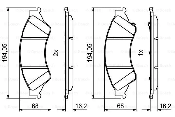 Brake Pad Set, disc brake (0 986 494 791)