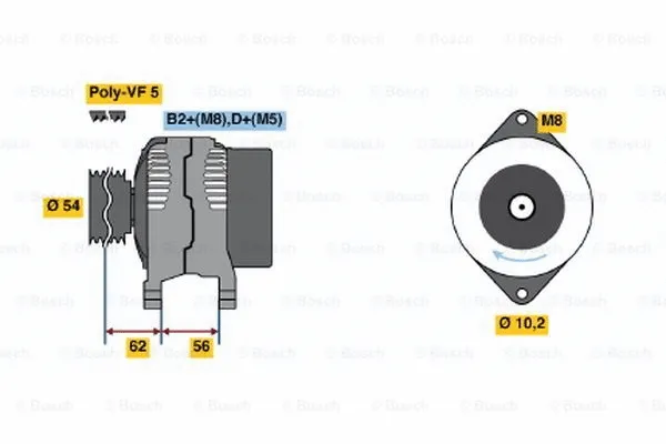 Alternator (0 124 515 031)