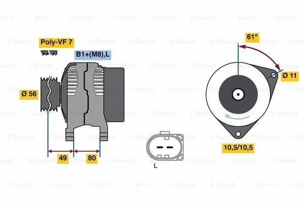 Alternator (0 124 525 216)
