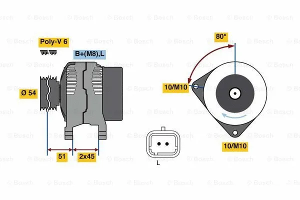 Alternator (0 986 080 110)