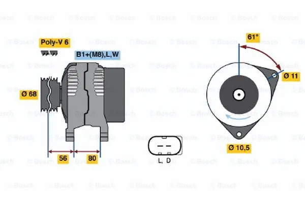 Alternator (0 124 510 001)