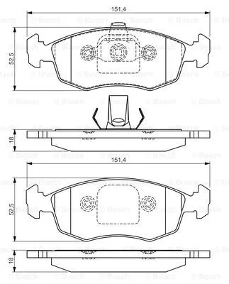 Brake Pad Set, disc brake (0 986 495 016)
