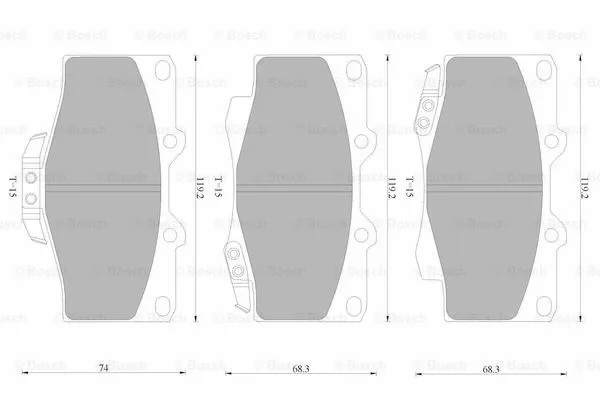 Brake Pad Set, disc brake (0 986 AB4 395)