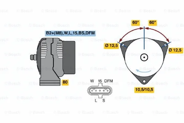 Alternator (0 124 555 032)