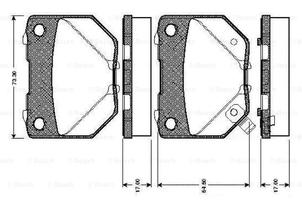 Brake Pad Set, disc brake (0 986 TB2 198)