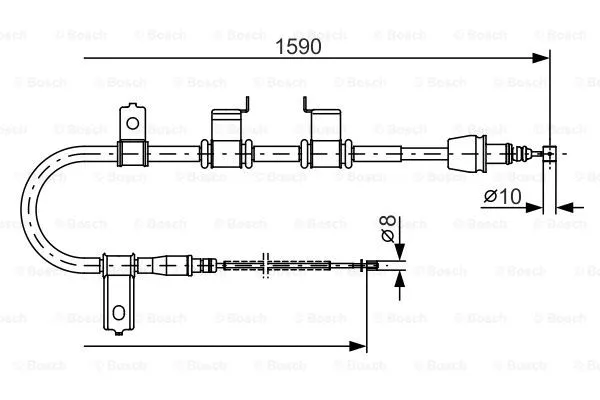 Cable Pull, parking brake (1 987 482 072)