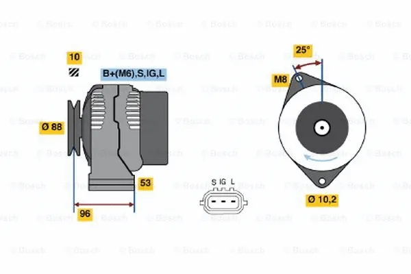 Alternator (0 986 045 881)