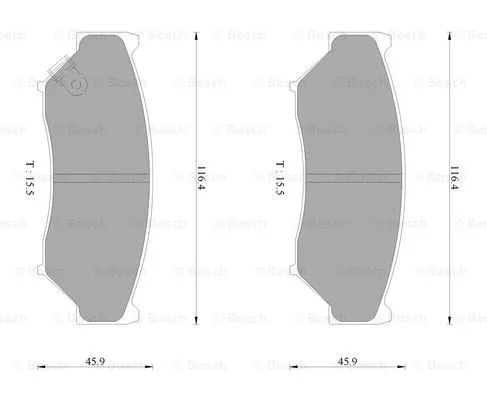 Brake Pad Set, disc brake (0 986 AB2 211)