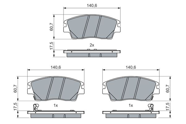 Brake Pad Set, disc brake (0 986 460 076)