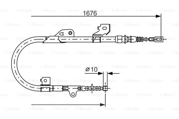 Cable Pull, parking brake (1 987 477 538)