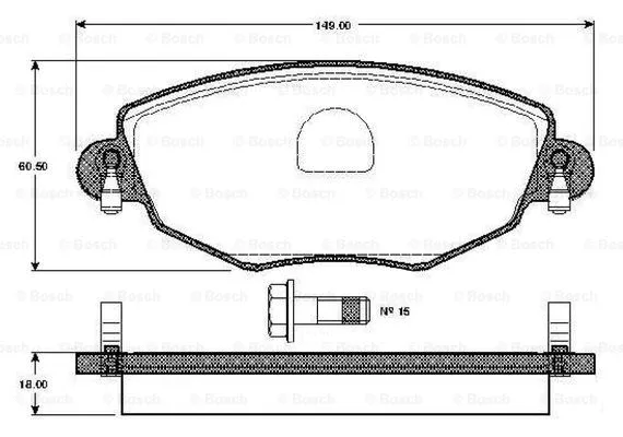 Brake Pad Set, disc brake (0 986 TB2 819)