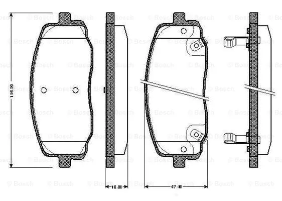 Brake Pad Set, disc brake (0 986 TB2 891)