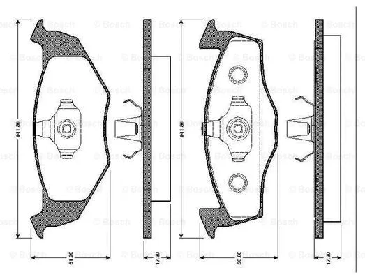 Brake Pad Set, disc brake (0 986 TB2 036)