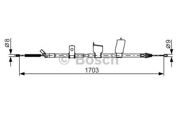 Cable Pull, parking brake (1 987 482 338)