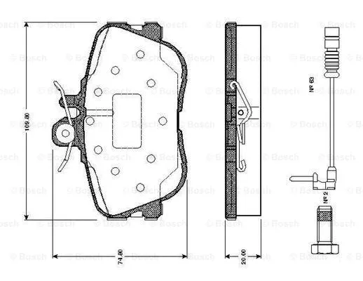 Brake Pad Set, disc brake (0 986 TB2 024)