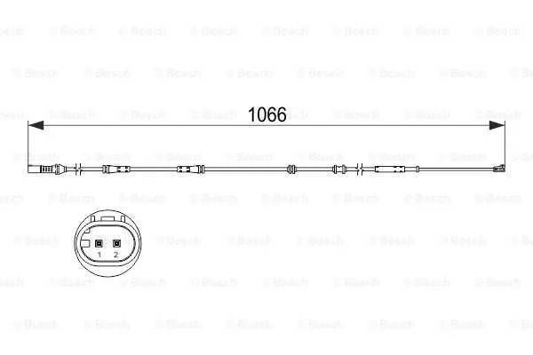 Warning Contact, brake pad wear (1 987 473 501)
