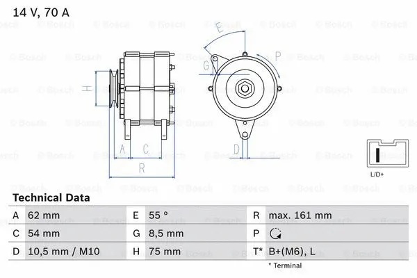 Alternator (0 986 037 791)