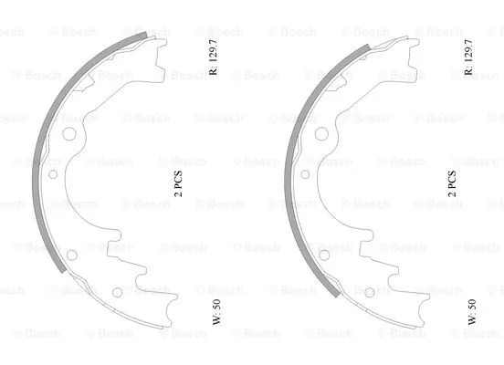 Brake Shoe Set (0 986 AB0 158)