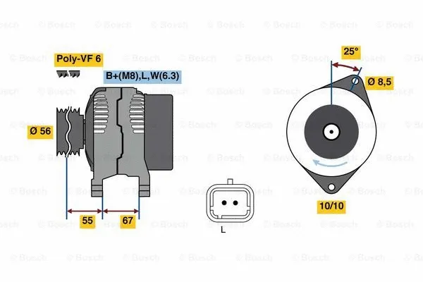 Alternator (0 986 080 870)