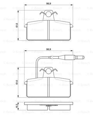 Brake Pad Set, disc brake (0 986 424 081)
