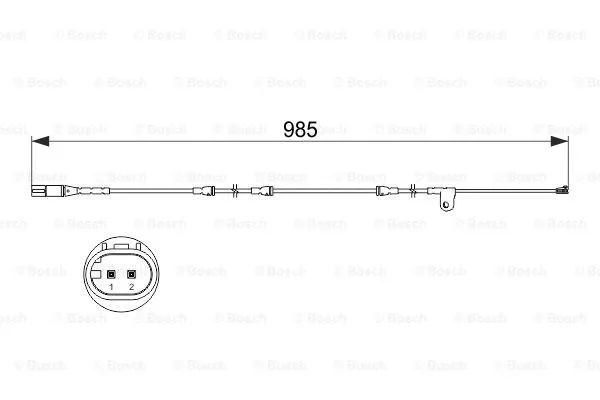 Warning Contact, brake pad wear (1 987 473 520)
