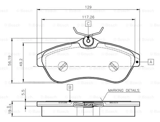 Brake Pad Set, disc brake (0 986 TB2 419)