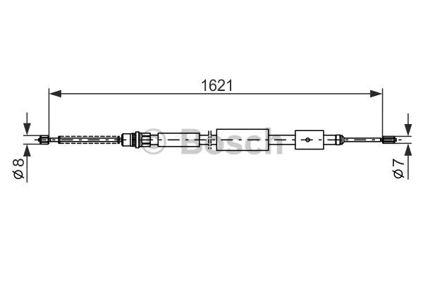 Cable Pull, parking brake (1 987 477 437)
