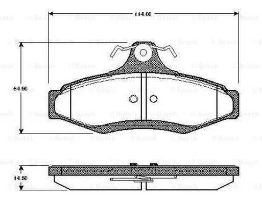 Brake Pad Set, disc brake (0 986 TB2 762)
