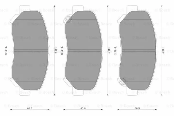 Brake Pad Set, disc brake (0 986 AB3 562)