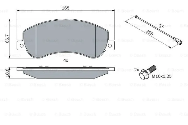 Brake Pad Set, disc brake (0 986 494 170)