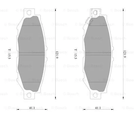Brake Pad Set, disc brake (0 986 AB2 243)
