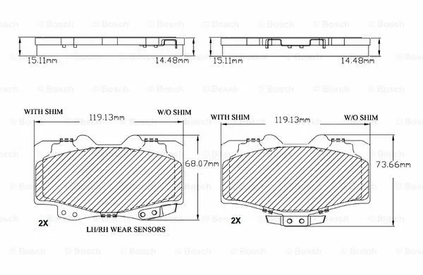 Brake Pad Set, disc brake (F 03B 150 005)
