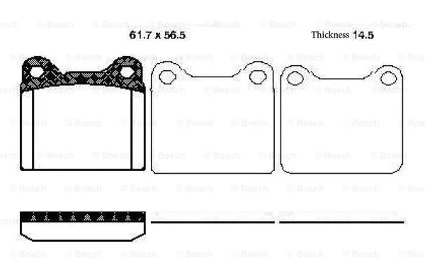 Brake Pad Set, disc brake (0 986 TB2 134)