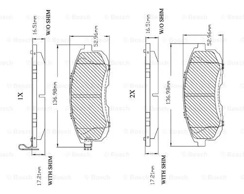 Brake Pad Set, disc brake (F 03B 150 004)