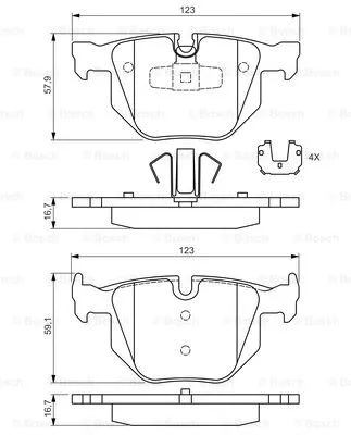 Brake Pad Set, disc brake (0 986 494 540)