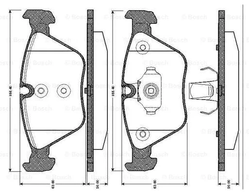 Brake Pad Set, disc brake (0 986 TB2 435)