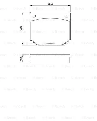 Brake Pad Set, disc brake (0 986 464 020)